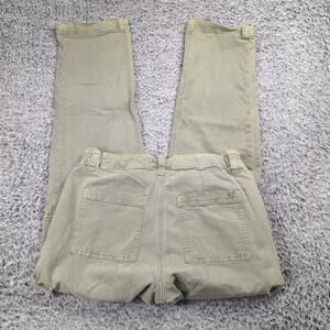 American Eagle Pants Women 6 Green Cargo Classiccore Straight Leg Stretch Casual